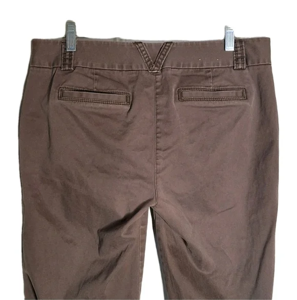 J Crew Womens Size 8 Short City Fit Mauve Brown Remi Chino Pants Stretch EUC - Picture 4 of 11